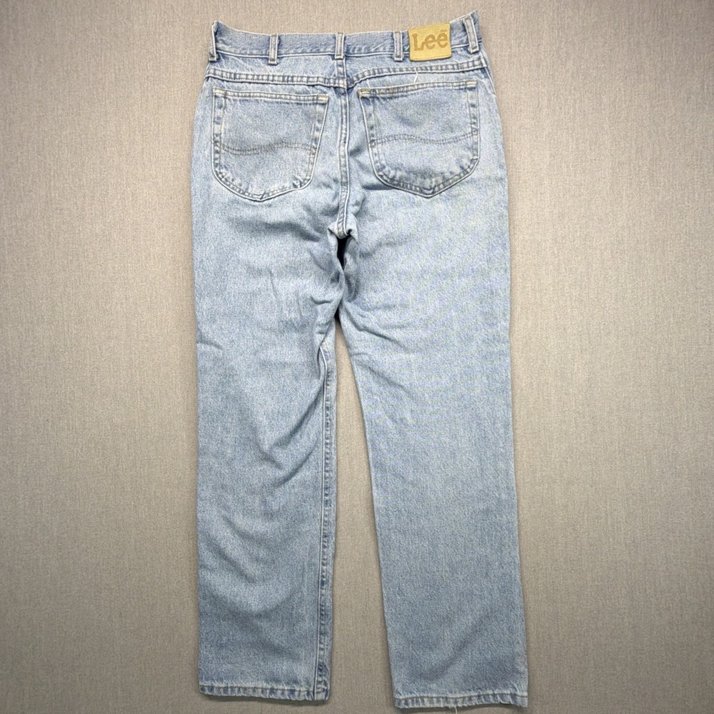 Vintage LEE Jeans Mens 31x29 Denim Straight Leg Light Wash 80s 90s